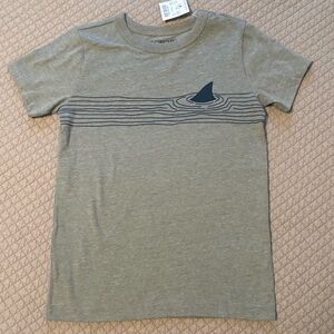 NWT Crewcuts Factory Heather Gray Shark Fin Tee
